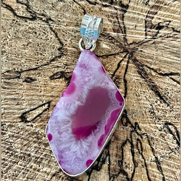 Pink Solar Agate Pendant - Picture 2 of 5